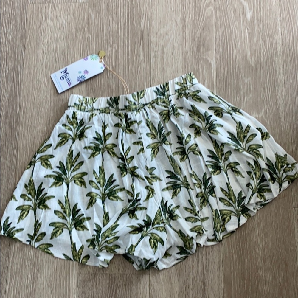 Show Me Your Mumu Palm Leaf Linen Shorts